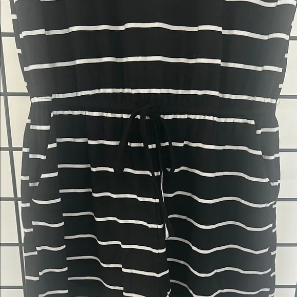 Black and White Striped Romper - Picture 3 of 6
